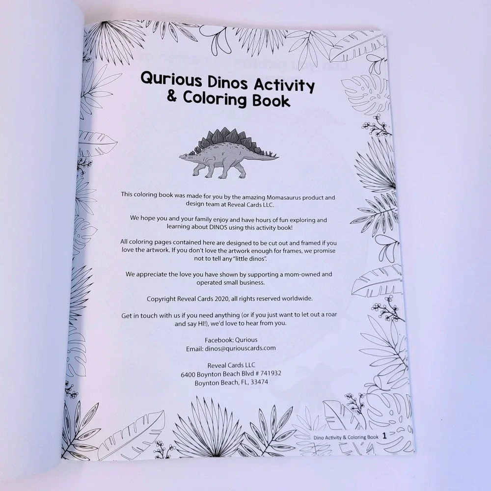 Qurious Dinos Activity & Coloring Book Dinosaur Jungle Paperback
